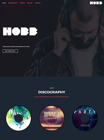 Website Beispiel DJ und Musik